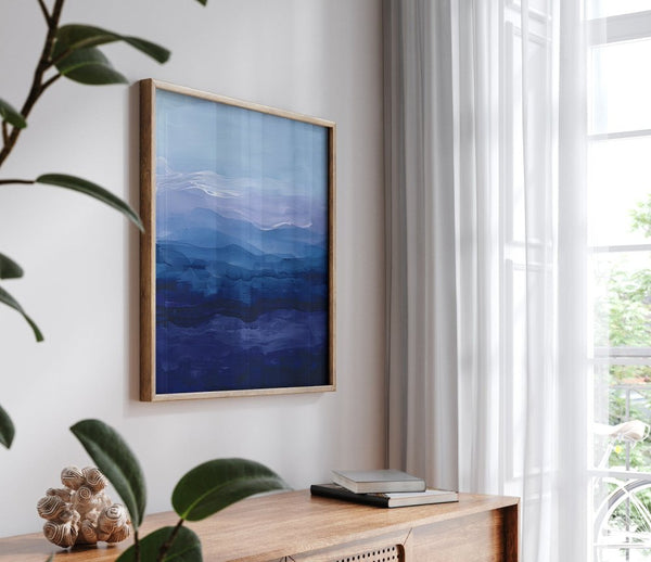 Sabu – limited edition abstract art print by INKIS, shown framed as wall art in a modern interior for styling inspiration, sold unframed by Tonomi
