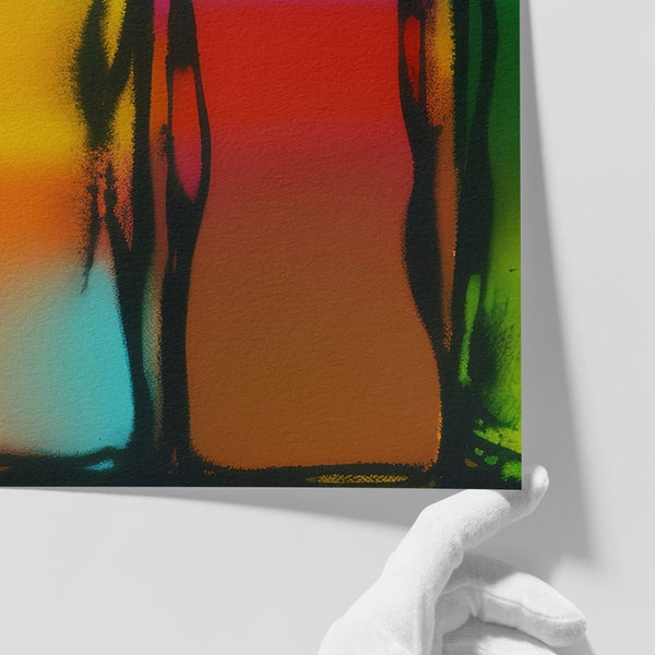 Close-up of Sato limited-edition art print by INKIS, showing depth of colour on archival textured Hahnemühle Museum Etching paper, sold unframed by Tonomi