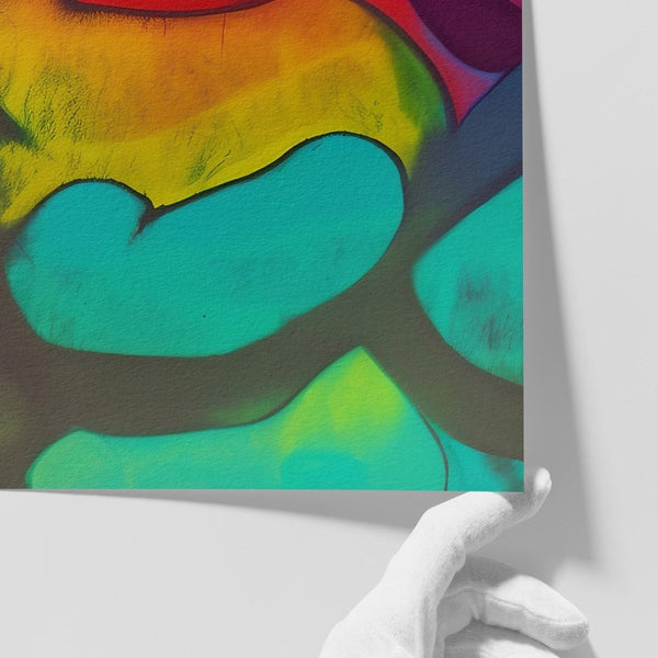 Close-up of Simi limited-edition art print by INKIS, showing depth of colour on archival textured Hahnemühle Museum Etching paper, sold unframed by Tonomi