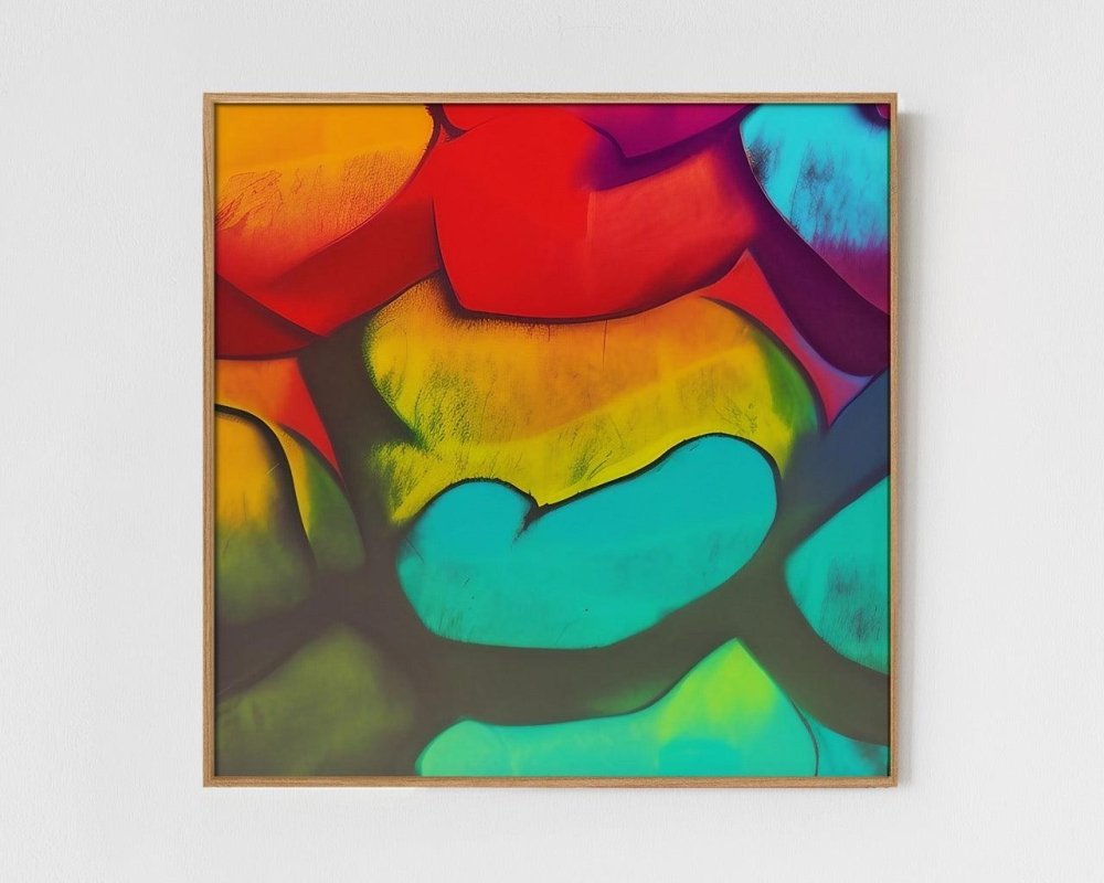 Simi - Limited Edition Abstract Print in minimalist style by INKIS, wall art perfect for modern interiors, sold by Tonomi
