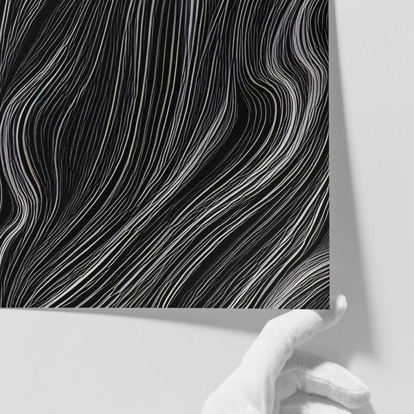 Close-up of Soir limited-edition art print by INKIS, showing depth of colour on archival textured Hahnemühle Museum Etching paper, sold unframed by Tonomi