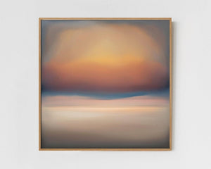 Solemn - Limited Edition Abstract Print by INKIS, shown framed as a colourful minimalist wall art piece for modern interiors, sold unframed by Tonomi