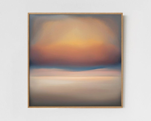 Solemn - Limited Edition Abstract Print by INKIS, shown framed as a colourful minimalist wall art piece for modern interiors, sold unframed by Tonomi