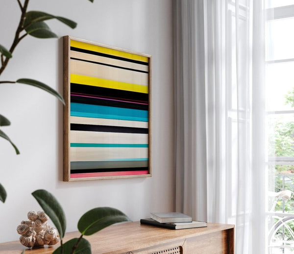 Solo – limited edition abstract art print by INKIS, shown framed as wall art in a modern interior for styling inspiration, sold unframed by Tonomi