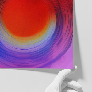 Close-up of Soul limited-edition art print by INKIS, showing depth of colour on archival textured Hahnemühle Museum Etching paper, sold unframed by Tonomi