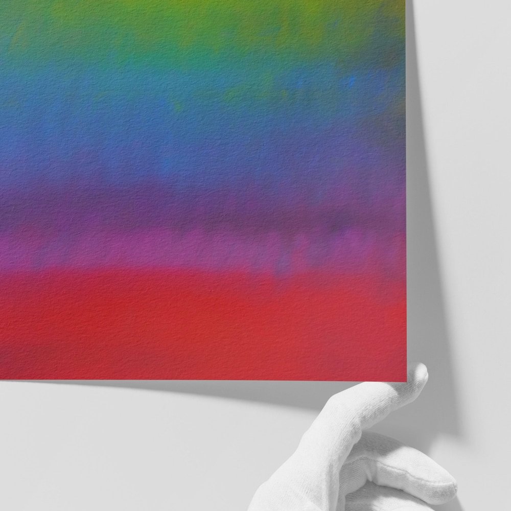 Close-up of Summer limited-edition art print by INKIS, showing depth of colour on archival textured Hahnemühle Museum Etching paper, sold unframed by Tonomi
