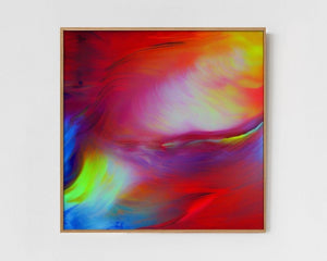 Surge - Limited Edition Abstract Print by INKIS, shown framed as a colourful minimalist wall art piece for modern interiors, sold unframed by Tonomi