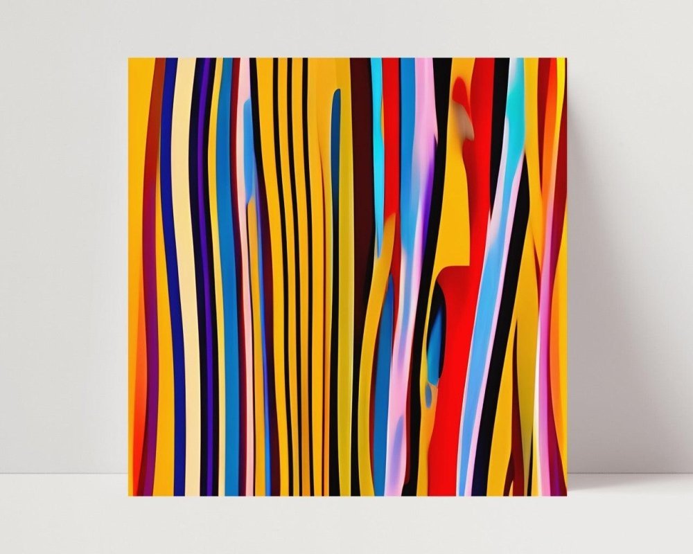 Sync - Limited Edition Abstract Print in minimalist style by INKIS, wall art perfect for modern interiors, sold by Tonomi