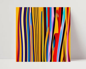 Sync - Limited Edition Abstract Print in minimalist style by INKIS, wall art perfect for modern interiors, sold by Tonomi