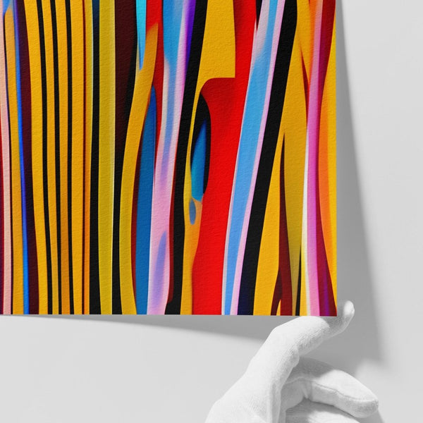Close-up of Sync limited-edition art print by INKIS, showing depth of colour on archival textured Hahnemühle Museum Etching paper, sold unframed by Tonomi